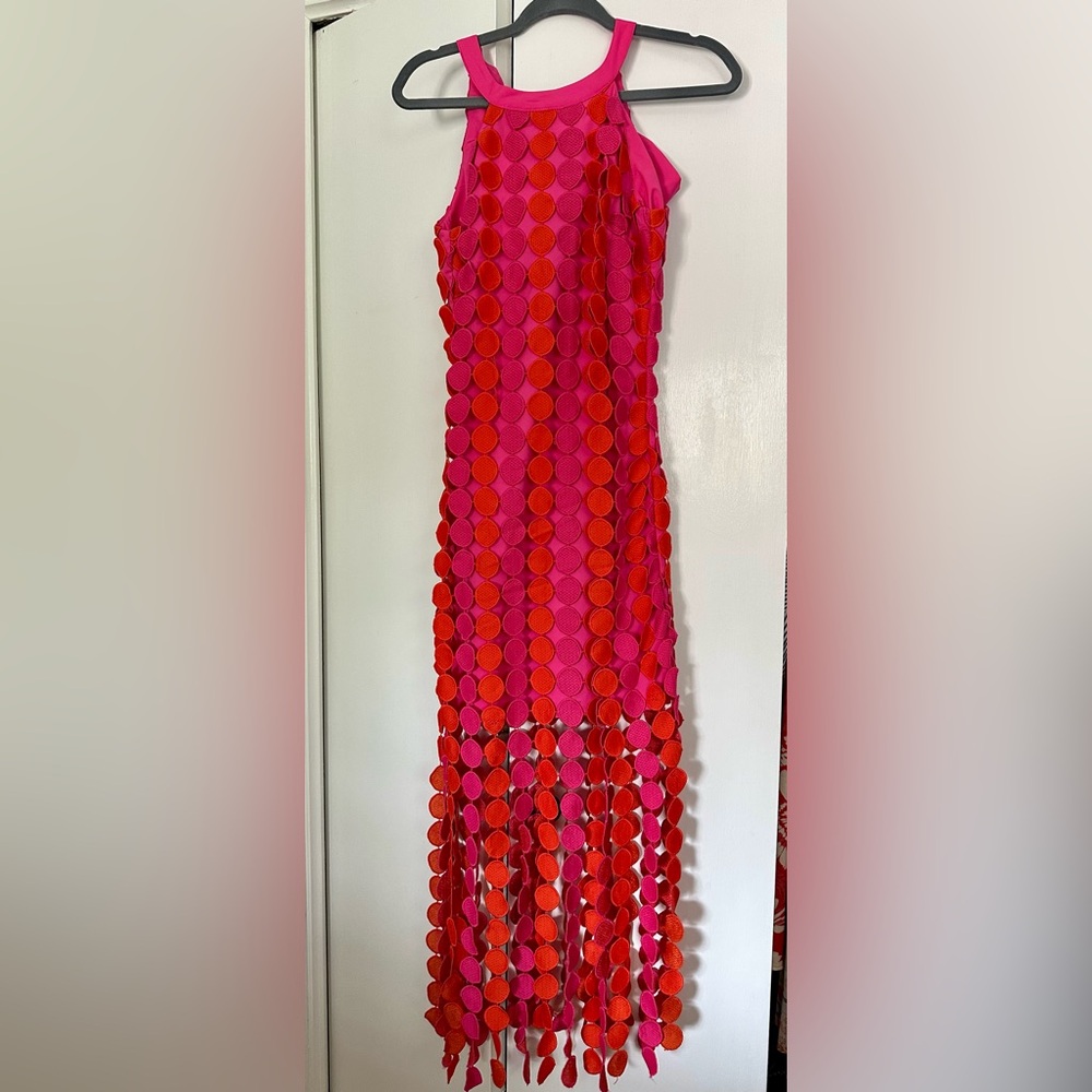 Red Dress Boutique Pink and Red Midi Dress